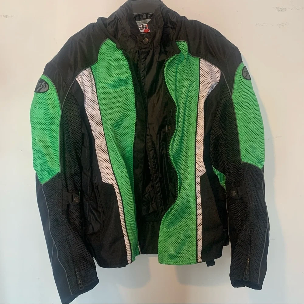 Joe Rocket Phoenix 5.0 green and Black Motorcycle Jacket Size XL